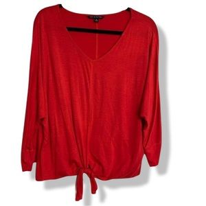 Zac & Rachel XL V-neck front tie top
